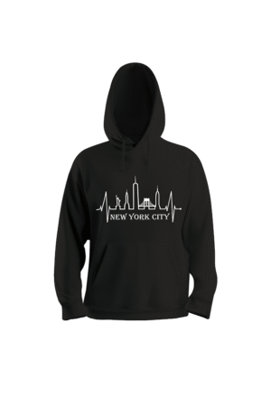 Adult Men's Black Hoody Design 1
