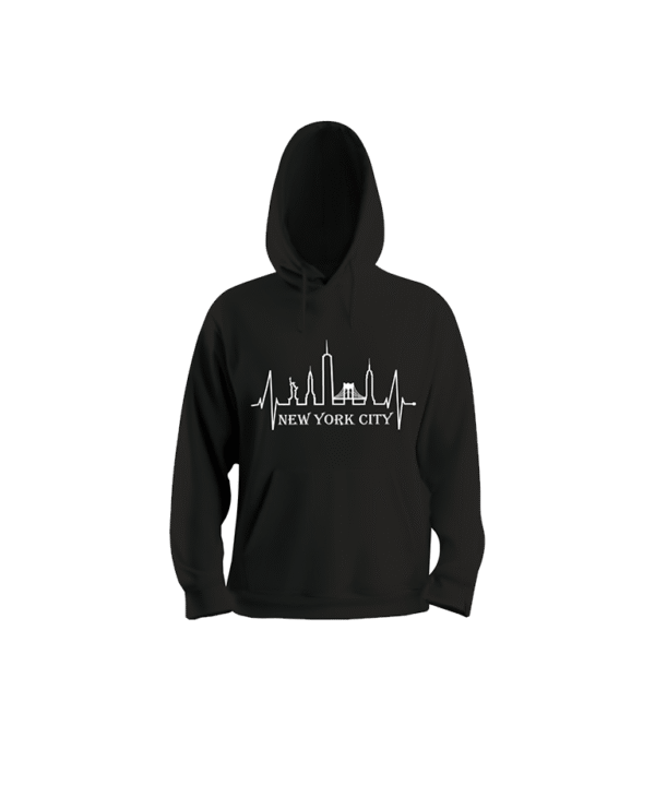 Adult Men's Black Hoody Design 1
