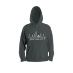 Adult Men's Black Hoody Design 1 - Charcoal