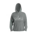 Adult Men's Black Hoody Design 1 - Grey