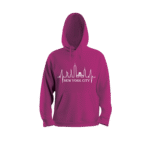 Adult Men's Black Hoody Design 1 - Hot Pink