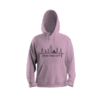 Adult Men's Black Hoody Design 1 - Light Pink