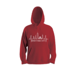 Adult Men's Black Hoody Design 1 - Red