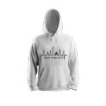 Adult Men's Black Hoody Design 1 - White